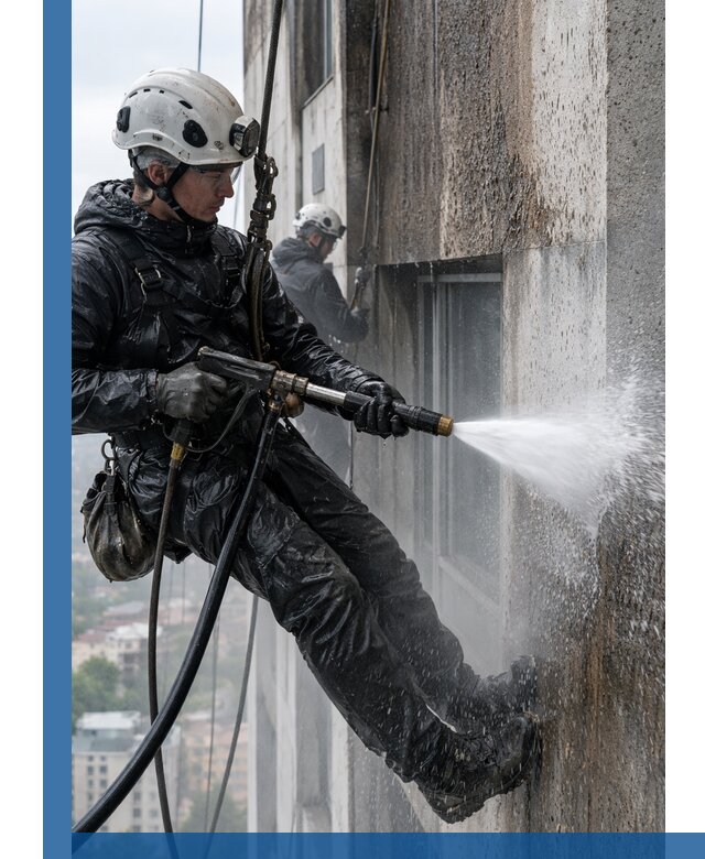 Гидроструйная очистка фасадов и конструкций в Партизанске