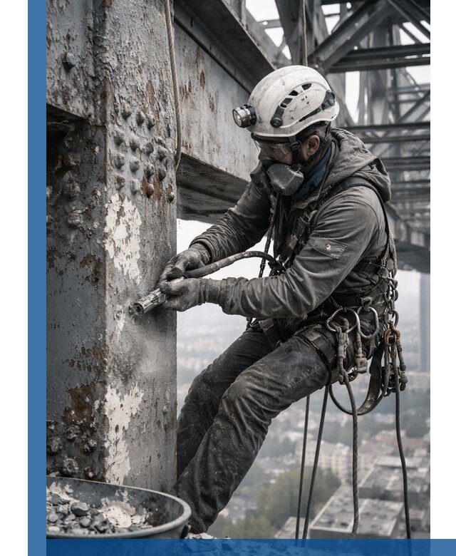 Удаление старой краски с металлических конструкций в Партизанске