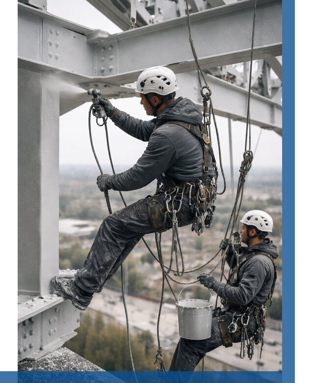 Покраска металлоконструкций на высоте в Партизанске 376 р |ВЫСОТНИК-Прт