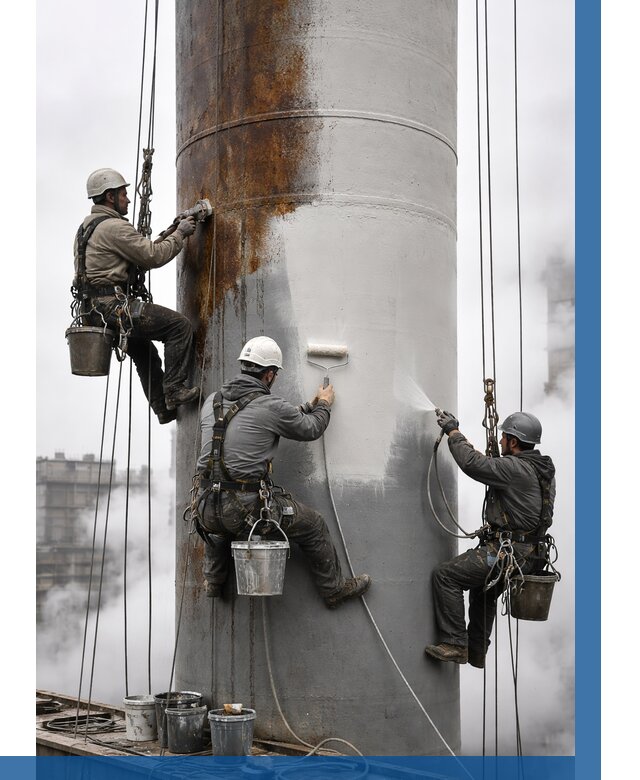 Покраска дымовых труб в Партизанске от 9123 р. | ВЫСОТНИК-Прт