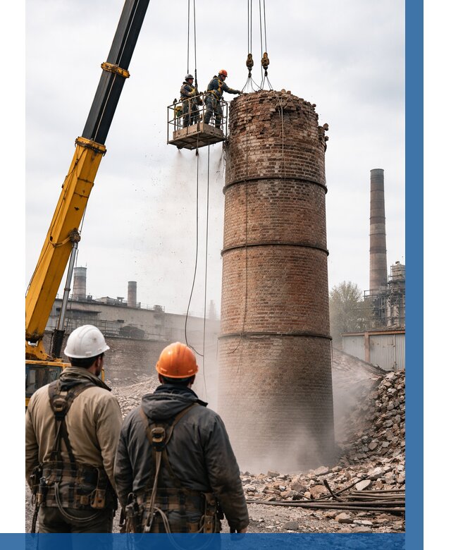 Демонтаж дымовой трубы в Партизанске от 96597 р. | ВЫСОТНИК-Прт, смета