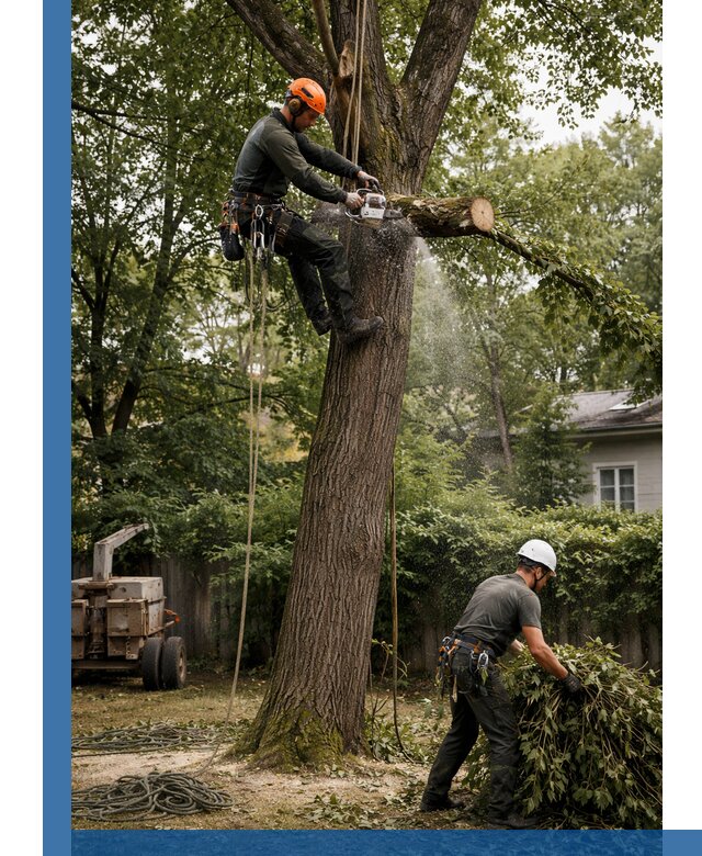 Кронирование деревьев в Партизанске, безопасная высотная обрезка