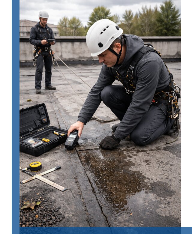 Обследование кровли на протечки и выявление дефектов в Партизанске