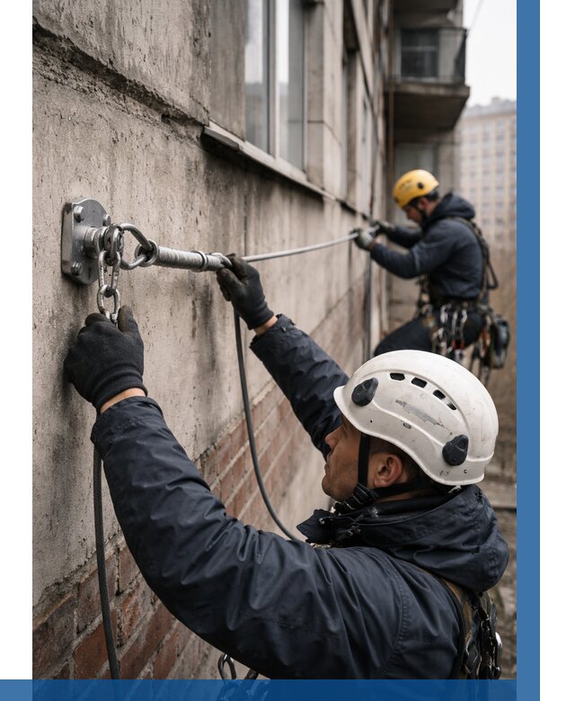 Монтаж анкерных линий в Партизанске от 3220 р. | ВЫСОТНИК-Прт