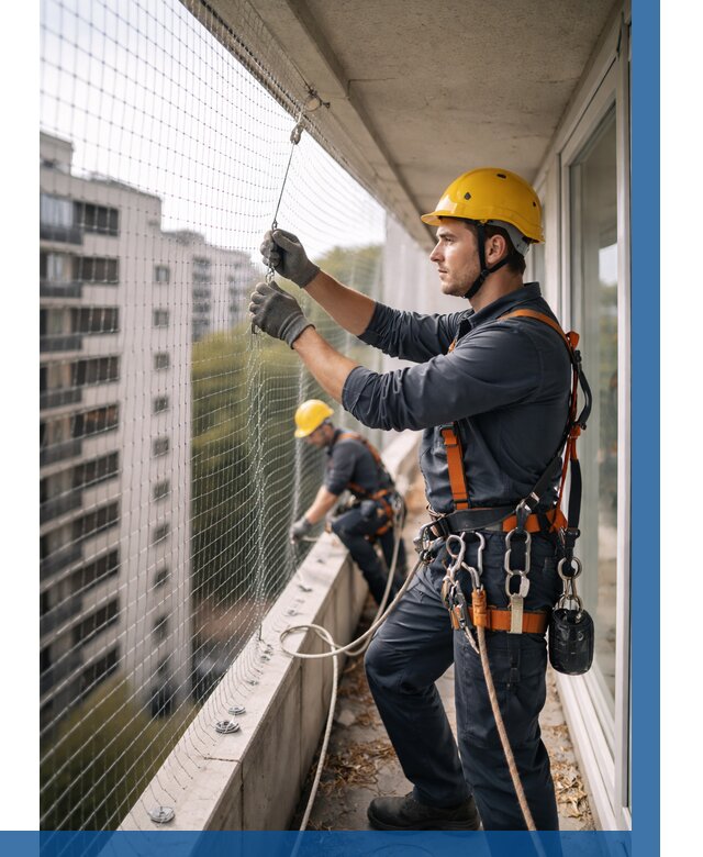 Монтаж сетки от птиц в Партизанске от 4830 р. | ВЫСОТНИК-Прт